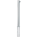 Borne en inox, couvercle plat, amovible, serrure à cylindre pompier triangulaire