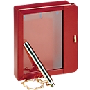 Box for emergency keys, for sealing, without lock, with mallet
