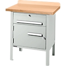 Box-type workbench Schäfer Shop Select PWi 75-0, beech multiplex top, up to 750 kg, W 750 x D 700 x H 840 mm