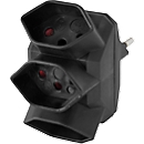Branch plug Eco-Line 3-fold T13, black