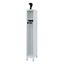 Brandweerkluis C+P Evolo EXPERT, 1 compartiment, B 300 x D 500 x H 1850 mm, RAL 7035 lichtgrijs/RAL 7035 lichtgrijs