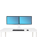 Bras de moniteur double ERGOTRON LX, pour deux écrans côte à côte, jusqu'à 27", rotation de 360°, montage sur table, blanc
