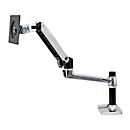 Bras de moniteur ergotron® LX, pour 1 écran jusqu'à 34″ &amp; jusqu'à 11,3 kg, support de table, réglable en hauteur et en profondeur, inclinable, VESA, noir mat.