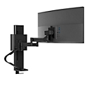 Bras de moniteur Ergotron TRACE, pour 1 écran jusqu'à 38″ &amp; jusqu'à 9,8 kg, réglable en hauteur/profondeur, pivotant/rotatif/inclinable, avec pince de table, noir.