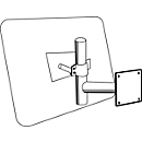 Bras mural, l. 400 x H 500 mm, pour toutes les tailles de miroir