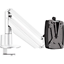 Bras pour écran CLU I C Novus, pour 1 écran jusqu'à 7 kg, avec support de table, inclinable/pivotant/à hauteur ajustable, blanc