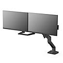 Bras pour écran double Ergotron HX, jusqu'à 32 pouces par bras, réglable en hauteur/profondeur, fonction d'inclinaison, VESA, noir mat