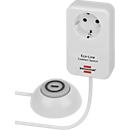Brennenstuhl Eco Line Comfort Switch Adapter EL CSA 1, Steckdose mit beleuchtetem Fußschalter, 3500 W, erhöhter Berührungsschutz, L 82 x B 82 x T 82 mm, weiß