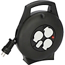 Brennenstuhl Vario Line Kabelbox VL2-X, prise de courant triple, 2 USB, 10m de câble, protection contre la surchauffe, noir