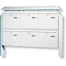 Brievenbus-unit Terzo, per 6, wit