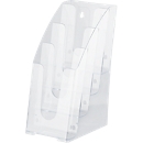 Brochure display stand, 4 compartments, 1/3 DIN A4