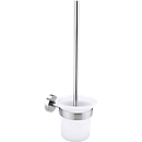 Brosse WC tesa Moon, fixation sans perçage, solution adhésive incluse, amovible, aspect inox