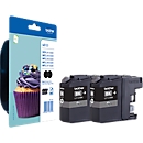 Brother Sparpaket 2 Tintenpatronen LC-123BKBP2, schwarz, original