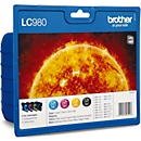 Brother Sparpaket 4 Tintenpatronen LC-980BK/C/M/Y schwarz, cyan, magenta, gelb, original