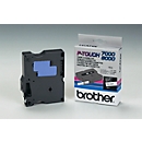 Brother tape cassette TX-221, 9 mm wide, white/black