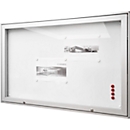 BST Vitrine d'affichage MEDIA AR, résistant aux intempéries pour l'extérieur, verre de sécurité trempé, porte battante, format visible 12x DIN A4