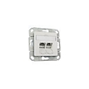 BTR E-DAT C6 8/8(8) UPk - Anschlussdose, Unterputz - CAT 6 - RJ-45 X 2 - Pure White, RAL 9010