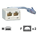 BTR - Netzwerk-Splitter - RJ-45 (M) zu RJ-45 (W) - 10 cm