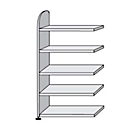 Büroregal Dante®, Anbauregal, H 1900 x B 800 mm, ohne Rückwand, lichtgrau