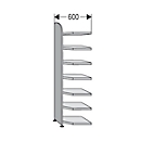 Büroregal Dante®, Eckregalfeld, H 2600 x B 600 mm, ohne Rückwand, weiß