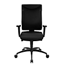 Bürostuhl SSI PROLINE P1 Clean, mit Armlehnen, Punktsynchronmechanik, Bandscheibensitz, antibakterieller Bezug, schwarz