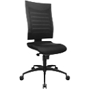 Bürostuhl SSI PROLINE S1, Synchronmechanik, ohne Armlehnen, 3D-Netz-Rückenlehne, Bandscheibensitz, schwarz/schwarz