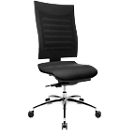Bürostuhl SSI Proline S3, ohne Armlehnen, Synchronmechanik, ergonomische Lehne, schwarz/schwarz
