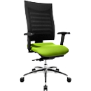Bürostuhl SSI PROLINE S3, Synchronmechanik, mit Armlehnen, 3D-Netz-Rückenlehne, Bandscheibensitz, apfelgrün/schwarz