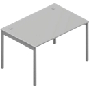 Bureau ARLON-OFFICE, l. 1200 x P 800 x H 730 mm, gris clair