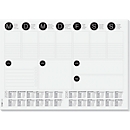 Bureau-onderlegger Sigel weekplan 2-jaar-kalenderrooster, A3, papier, 30 vellen, to-do lijst enz., z/w