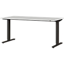 Bureau pour l'agenda, réglage électrique de la hauteur à un niveau, pied en T, L 1600 x P 800 x H 730-1200 mm, gris clair/noir