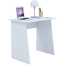 Bureau rectangulaire à panneaux latéraux biseautés, L 800 x P 500 x H 740 mm, blanc