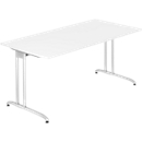 Bureau TARA, pieds en C, rectangulaire, l. 1600 x P 800 x H 720 mm, blanc