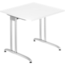 Bureau TARA, pieds en C, rectangulaire, l. 800 x P 800 x H 720 mm, blanc