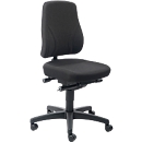 Bureaustoel All-In-One Trend 9633, met wielen, stoffen bekleding, Duotec zwart gemêleerd
