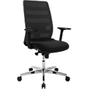 Bureaustoel SSI Proline Edition 50 – synchroonmechanisme – ergonomische zitting – lendensteun – met armleuningen – netrugleuning – zwart/zwart – ons merk Schäfer Shop Select