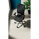 Bureaustoel SSI Proline S2 - synchroonmechanisme - ergonomisch wervelsteun - afronding ter hoogte van de knieën - met armleuningen - zwart - Schäfer Shop Pure