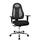 Bureaustoel Topstar FREE ART, synchroonmechanisme, zonder armleuningen, rugleuning met ademend design, antraciet