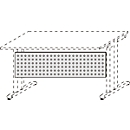 Bureautafel frontpaneel, geschikt voor bureautafels met B 1800 mm, geperforeerd paneel, aluminium zilver