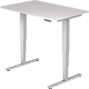 Bureautafel ULM, elektrisch, in hoogte verstelbaar, B 1200 mm, lichtgrijs