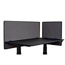 Bureauwand Luxor, klembevestiging, geluidsabsorptie tot 85 %, ca. 3 kg, B 600 x D 20 x H 600 mm, PET &amp; staal, leigrijs