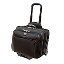 Business Trolley Potomac, met draaggreep en wielen, 3 vakken, polyester, zwart