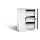 C + P Armoire à rideau Omnispace, 3 HC, verrouillable, L 1200 x P 420 x H 1345 mm, acier/plastique, blanc trafic