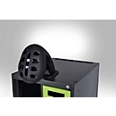 C+P Feuerwehrspind Evolo, Modell EXPERT, 1 Abteil, B 300 x T 500 x H 1850 mm, Bodengleiter, Helmhalter, lichtgrau RAL 7035