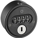 C+P Mechanisch combinatieslot WF 2112, viercijferige combinatie, zwart