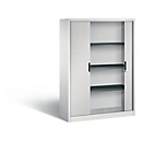 C + P Omnispace roller shutter cabinet, 4 OH, lockable, W 1200 x D 420 x H 1660 mm, steel/plastic, light gray