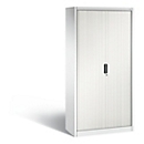 C + P Omnispace roller shutter cabinet, 5 OH, lockable, W 1000 x D 420 x H 1980 mm, steel/plastic, traffic white