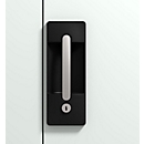 C+P Schloss Ergo-Lock, Zylinderschloss für Akkuladeschränke Serie Acurado, als Hauptschließanlage, 3-Riegel-Verschluss, Muldengriff, mit 2 Schlüsseln
