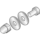 C+P Schrankverbindungs-Set für Evolo Plus Spinde, Metall, silber