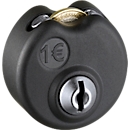 C+P WF-Lock statiegeldslot, voor 1 euromunt, zwart